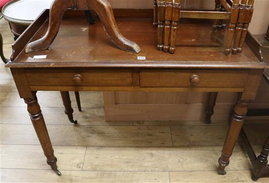 A Victorian mahogany side table W.105cm